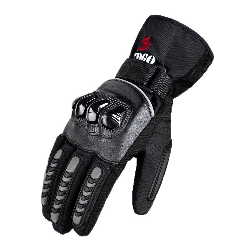 Guantes de ciclismo de motocicletas engrosados con terciopelo en invierno para mantener el calor, el viento y el agua, guantes de ciclismo de locomotoras, vehículos eléctricos de batería