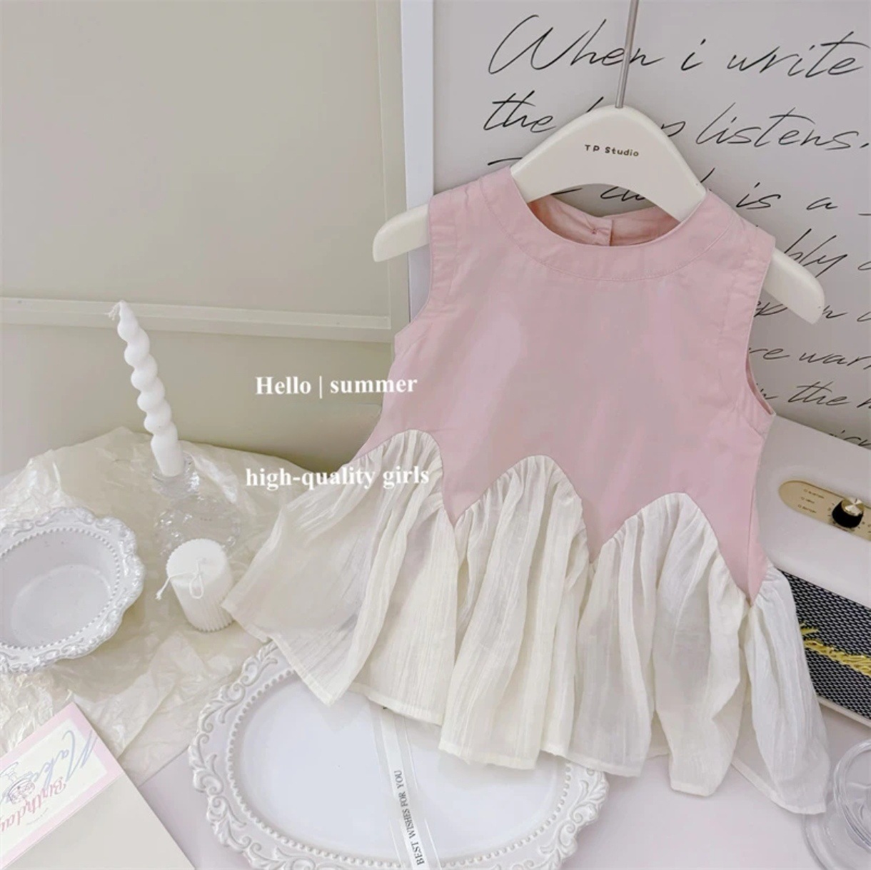【Colección de Vestidos para Bebés Sweet Little Sister】Ropa Infantil Vestidos Elegantes de Verano para Niñas Venta al por Mayor Vestidos de una Pieza Dropshipping de Moda