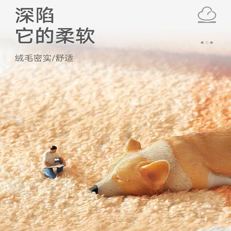 漫画円形模造カシミヤカーペット家庭用寝室ベッドサイドブランケット子供部屋吸水耐摩耗カーペット全舗装|undefined