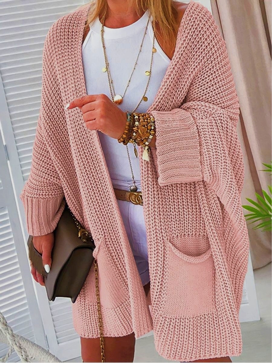 Long Top Length Wholesale Women's Basic Classic Style Solid Color Long Sleeve Sweaters & Cardigans