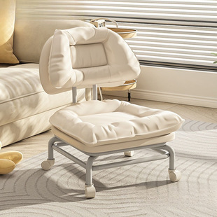 Stool with Swivel Wheels, Backrest Chair for Home Use, Shoe-Changing Stool with Wheels, Low Stool for Children