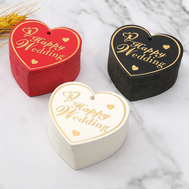 2022 New gilded tag wedding happy hand gift blessing card gift party wedding decoration hanging