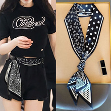 长条小丝巾腰带女发带百搭高级感薄款春秋款搭配衬衫丝带法式飘带