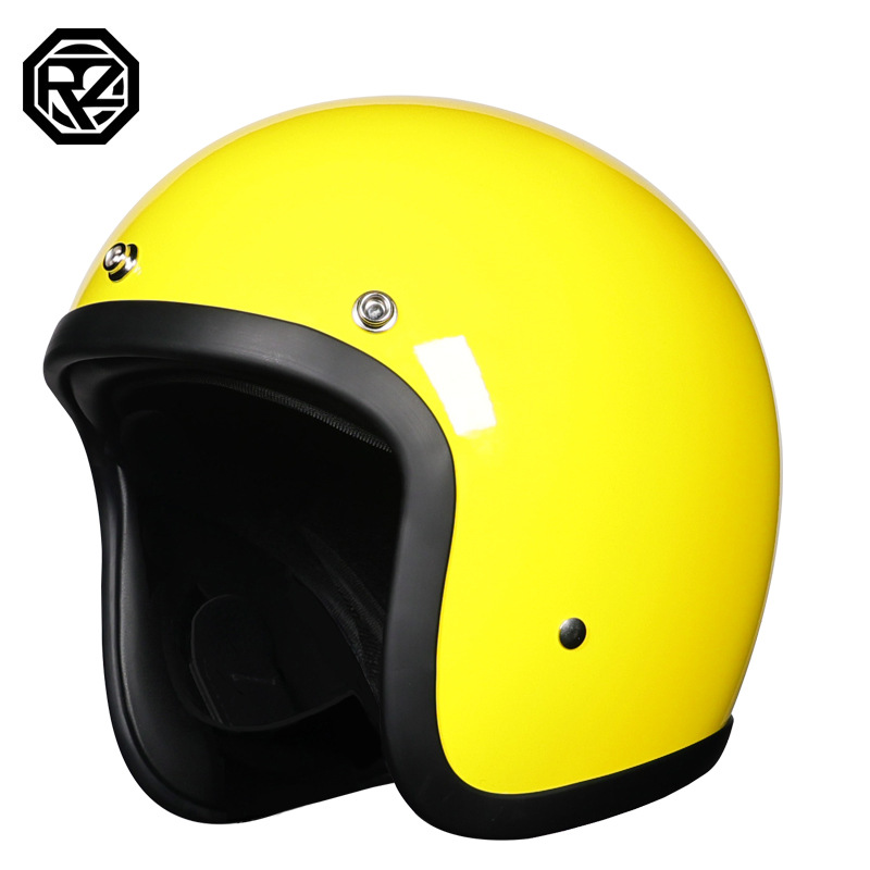 Casco de estilo japonés 500 exclusivo transfronterizo Casco retro Casco de motocicleta FRP 3/4 Casco