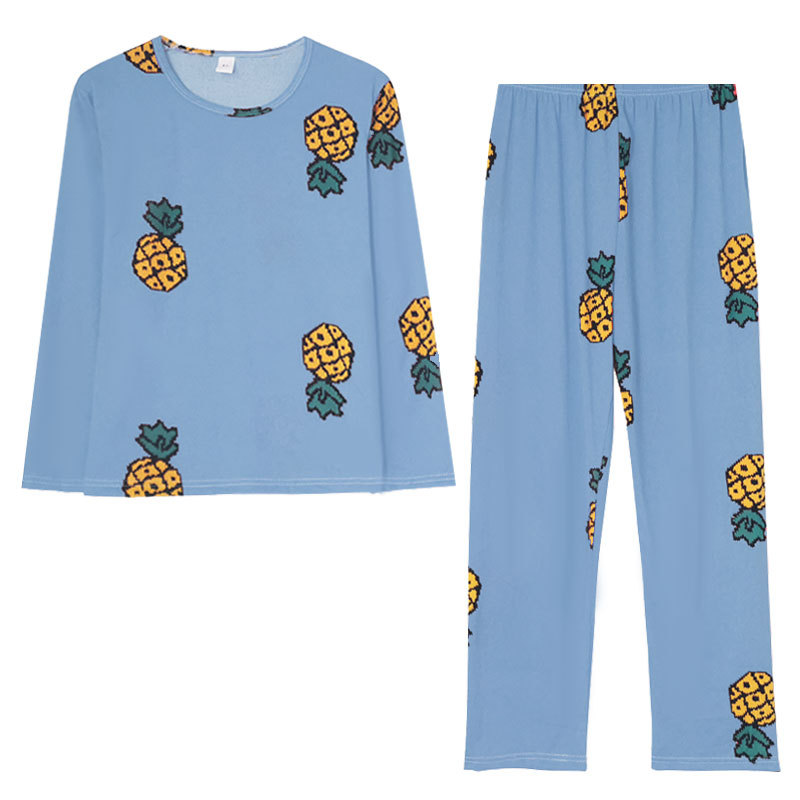 Pijamas de manga larga de las mujeres de Primavera/otoño/invierno más el tamaño de los pijamas de las mujeres de verano estilo coreano ropa de abrigo de las mujeres