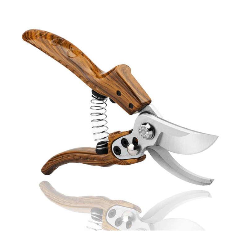 跨境木纹进口SK5修枝剪花枝剪果枝剪园艺剪刀园林工具农用工具