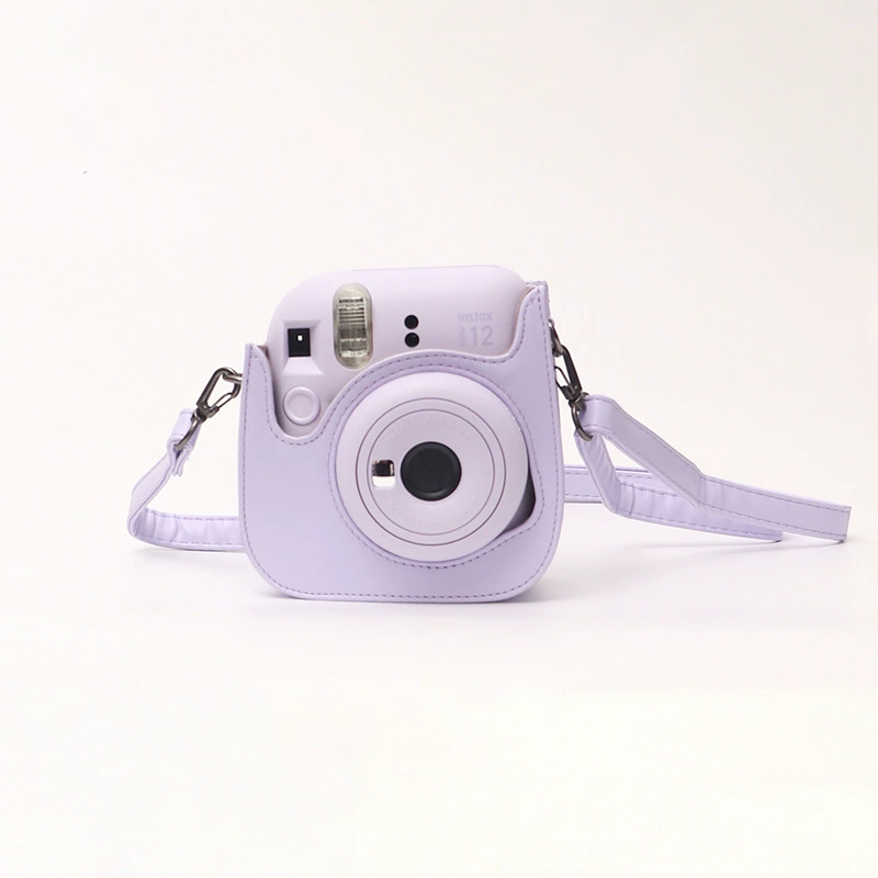 Сумка для камеры (Instax) MINI12 — кожаный PU чехол однотонного цвета для мгновенной камеры, легкий