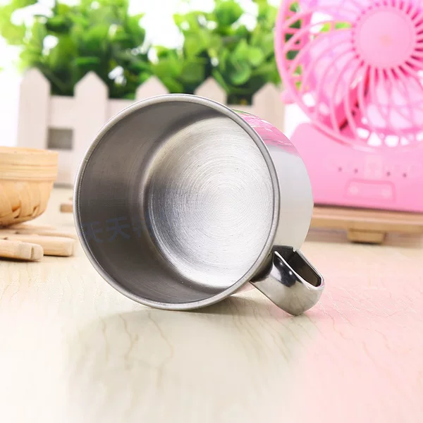 Kindergarten Special Stainless Steel Water Cup, Kidsren's Mouth Cup, Drop-Resistant, Tea Jar with Lid, Large Capacity, Handy Cup 6-14