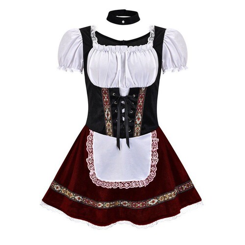 German Munich Beer Festival Bar Girl Dress Costume Women Maid Costume