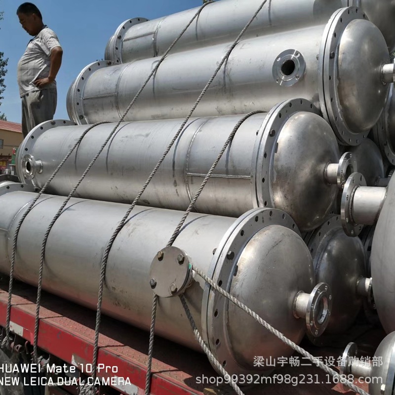 出售二手不锈钢冷凝器 列管式不锈钢换热器