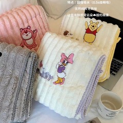 アニメのかわいいバスタオルを大きくして、サンゴのベルベットの大きなタオルを厚くして、毛を落とさないようにして、柔らかい快適な風呂タオルを洗う