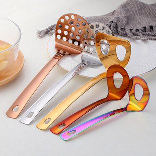 Creative Internet Celebrity Double Meatball Spoon New Potato Mash Masher Kitchen Stainless Steel Gadget Set