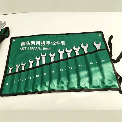 Thickened Canvas Bag Dual-Purpose: Mühərrik tənzimləmə alətləri - mirror-12-piece-set-8-19-green