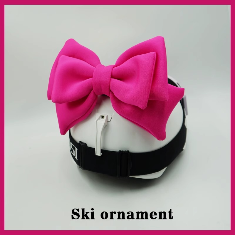 Pink Bow Motorcycle Helmet Accessories for Skiing, Motorbike, Half Helmet