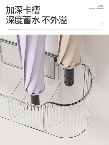 Wholesale umbrella stand for home entrance wall-mounted without drilling transparent Japanese style apartment long and short umbrella storage rack universal placement