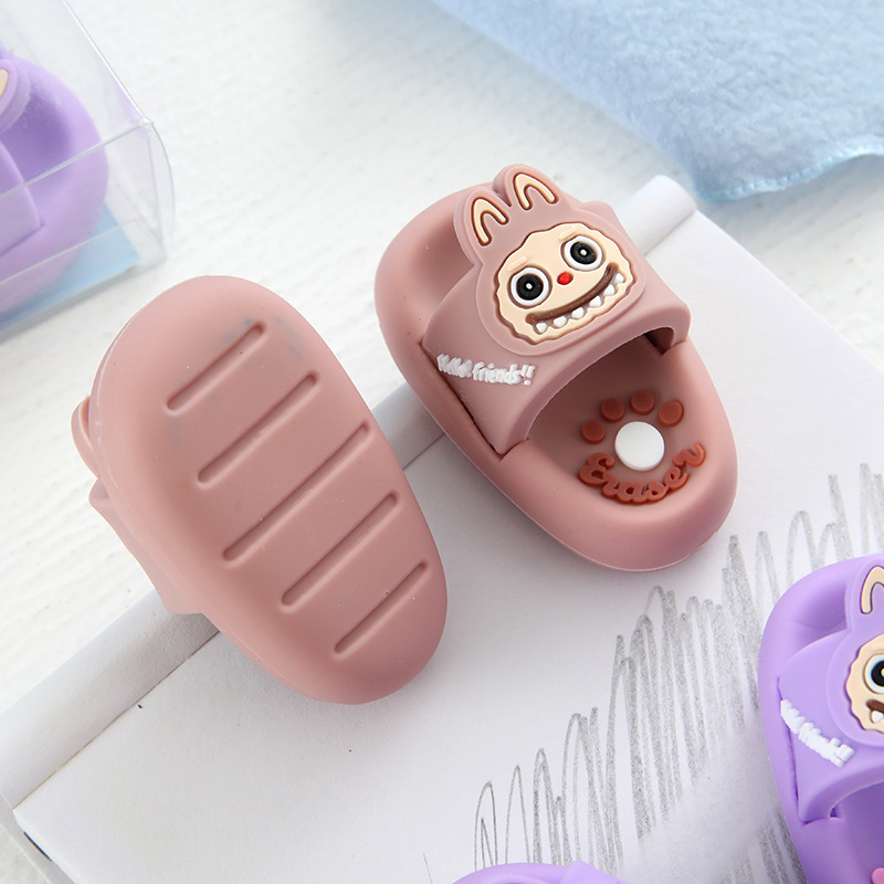 Tela creativa zapatillas de tela borradora lápiz borradora divertida estudiantes aprendiendo papelería suministros