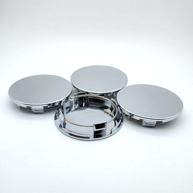 Suitable for Wheel Hub Modification, Outer Diameter 70mm, Flat Wheel Cover, Black Electroplated, Universal Cover for 60-63mm Wheels