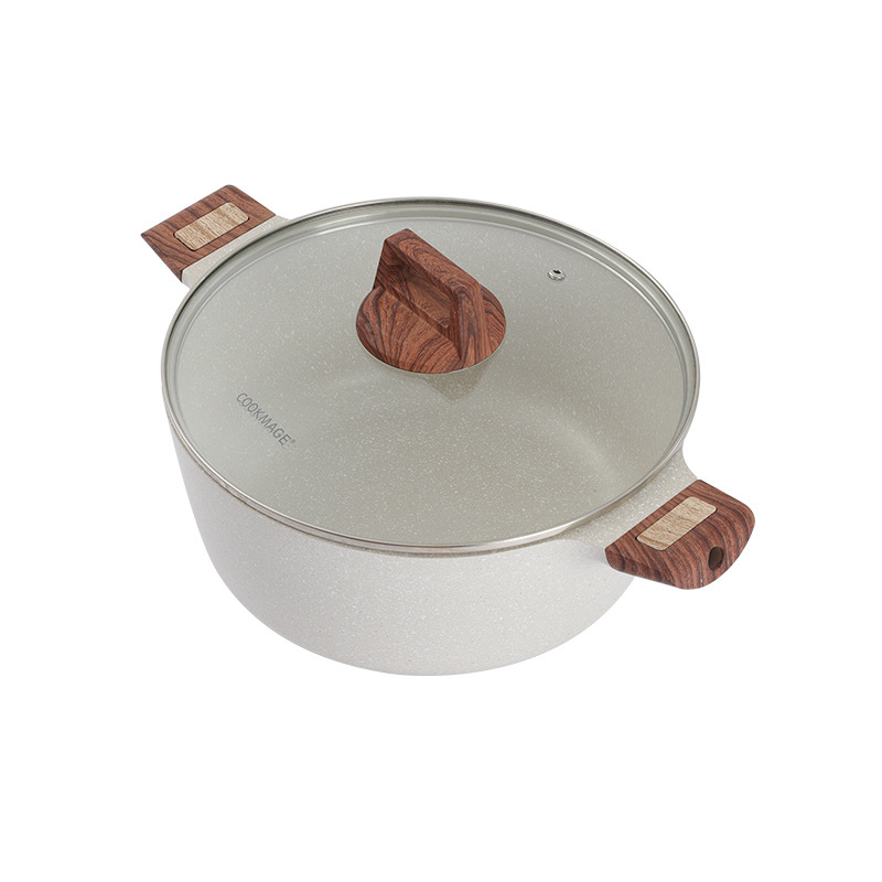 Juego de ollas conjunto completo de utensilios de cocina para el hogar juego de tres piezas Cocina de Inducción universal wok antiadherente olla sopa olla sartén combinación