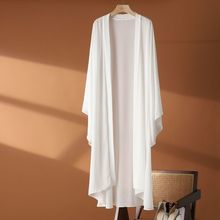 外披套长款雪纺开衫女夏季薄款防晒空调衫新款洋气减龄汉服肩搭热