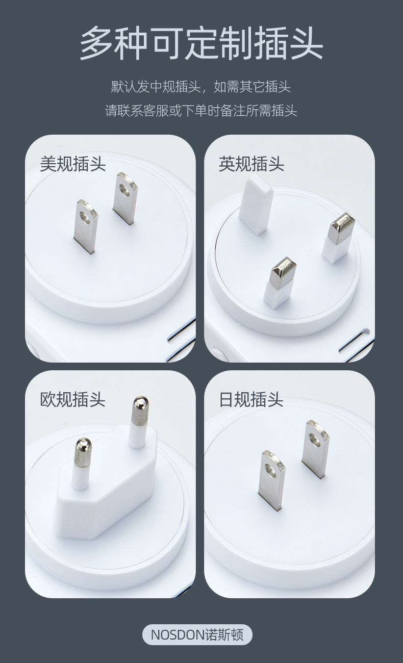 可定制插头