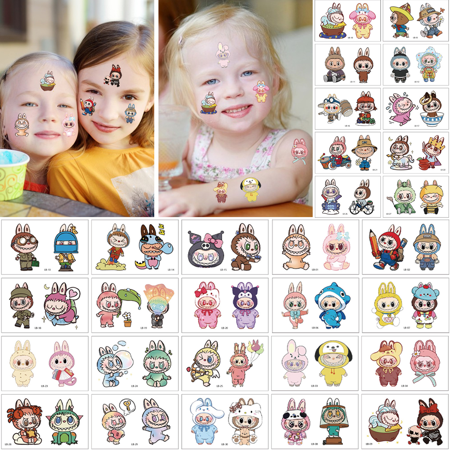 Children's cartoon cute fashionable tattoo stickers