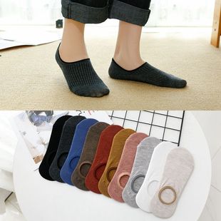 Women's socks spring and summer low-cut thin ankle socks silicone non-slip non-slip heel invisible socks solid color all-match women's socks
