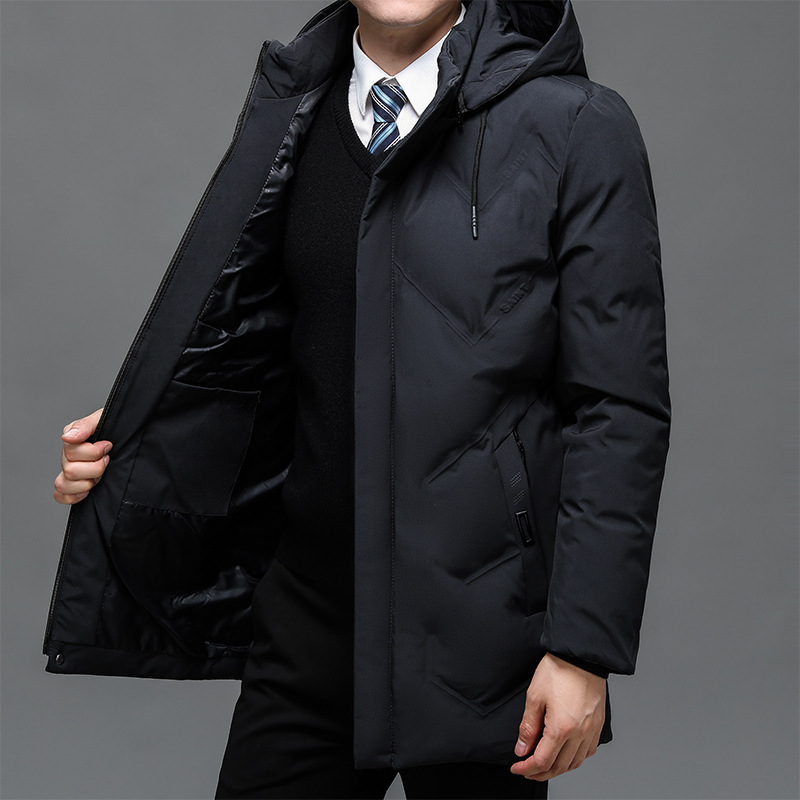 2023 ropa de invierno plumón hombre ropa de algodón casual a prueba de viento chaqueta caliente para papá de cuello de mediana edad ropa abuelo