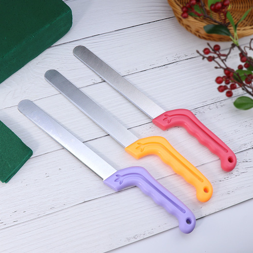 Flower Shop Stainless Steel Flower Clay Knife, Flower Shop Supplies Flower Arrangement Cutting Clay Tool, Bread Knife Cake Knife Cutting Tool