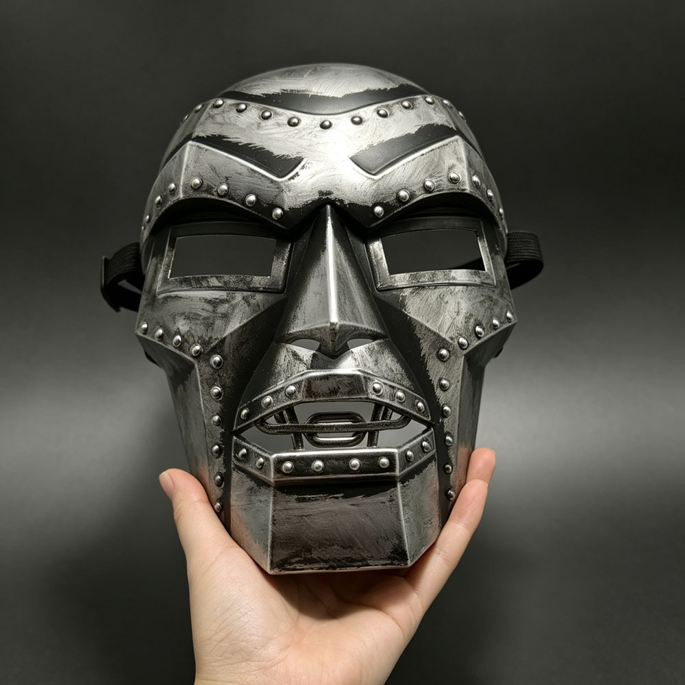Source factory Dr.Doom mask Marvel villain full face mask Halloween cosplay