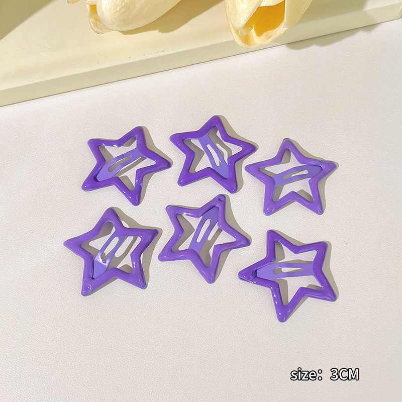 Linda estrella y2g horquilla hembra clip lateral flequillo BB clip horquilla para niños dopamina clip de color tocado