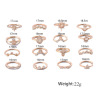 Fashionable ring, retro set, European style, wholesale