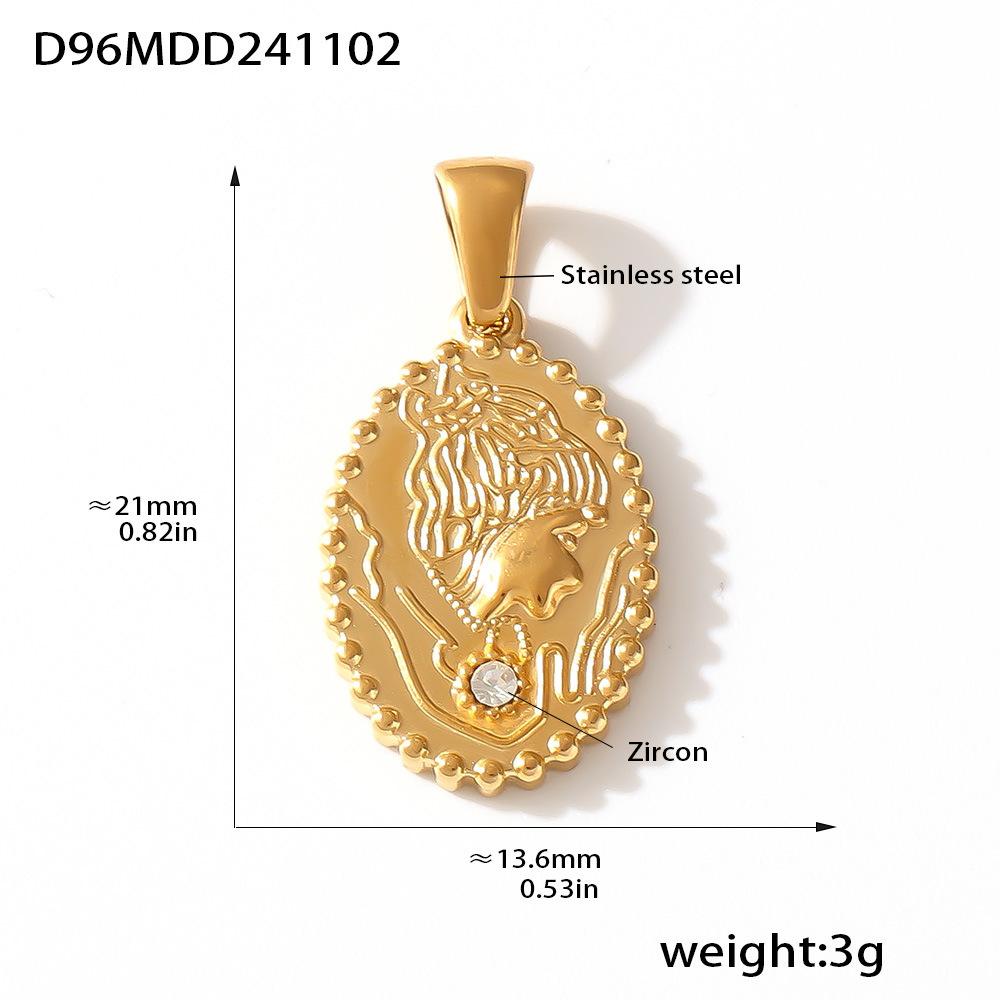 4g Weight Pendant Jewelry Making Type 1 Piece Quantity Daily Occasion 304 Stainless Steel Material Geometric Pattern Unisex Gender Plating Design Classic Style Style Wholesale Jewelry Classic Style Geometric 304 Stainless Steel Plating 6