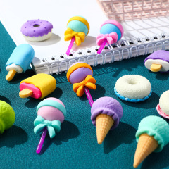 可愛棒棒糖橡皮小學生送生日禮品套裝小學生獎品甜甜圈拆卸橡皮擦