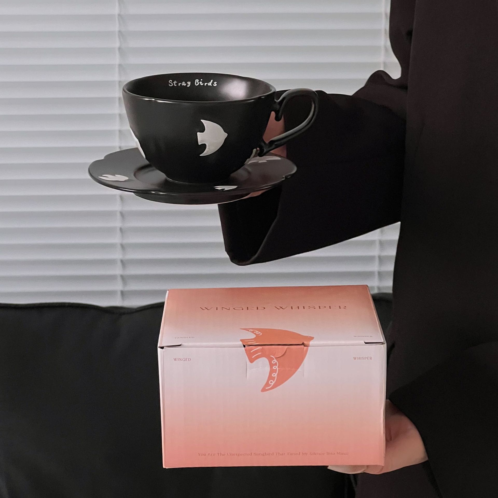 Tazas de café de cerámica finlandesa retro tazas de café europeas modernas tazas de café británicas tazas de té de la tarde tazas de platos franceses un conjunto