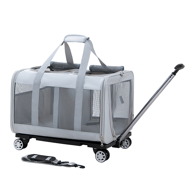 Maleta trolley para mascotas, desmontable, para gatos y perros