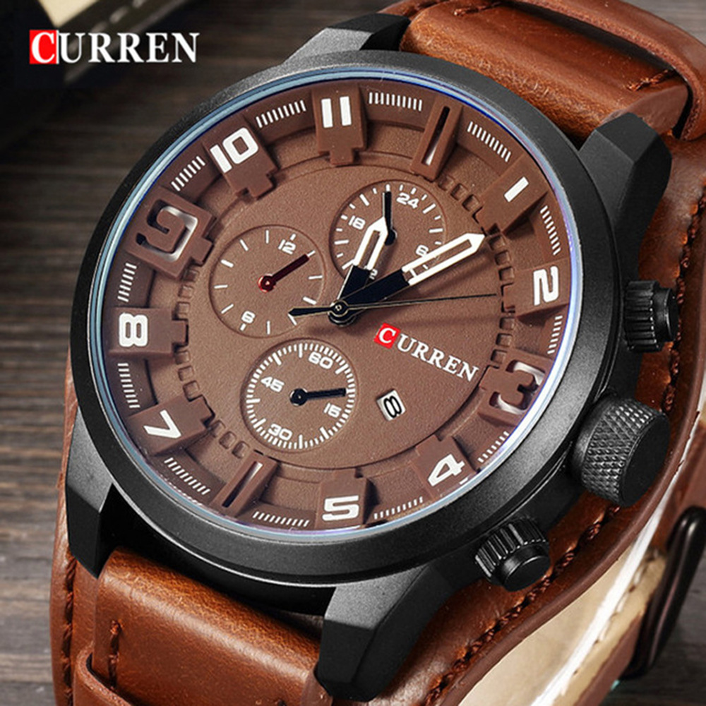 CURREN Karin 8225 Men's Large Belt Sports watch European and American watch Large Dial