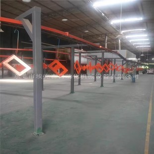 Plastic spraying coating line automatic production electrostatic powder spraying chain curing furnace hanging drive conveyor line