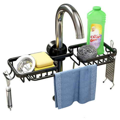 Kitchen rack sink storage rack pool faucet rack household drain basket kitchen supplies storage rack