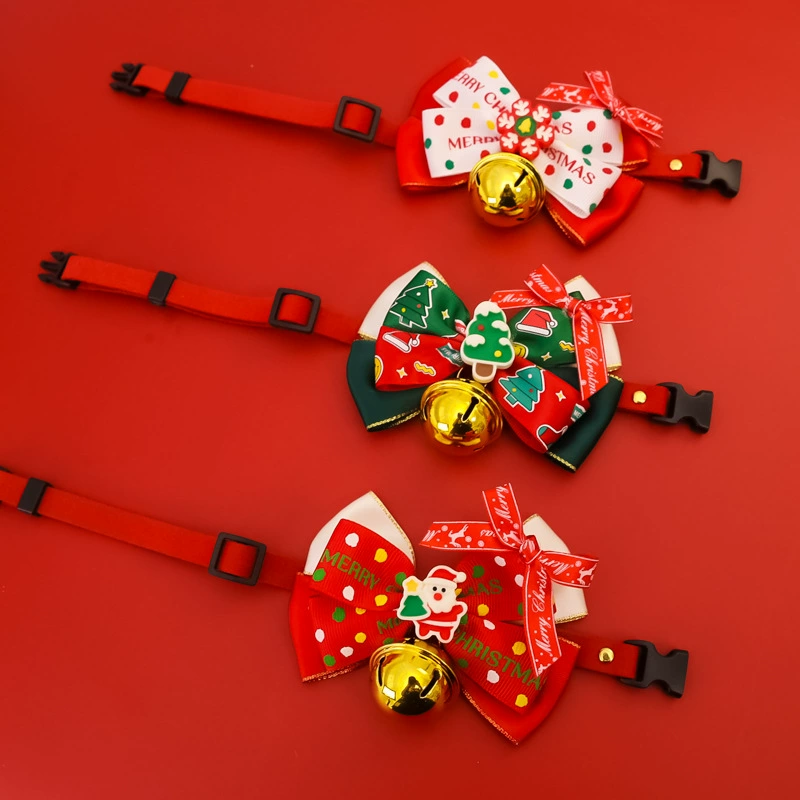 Домашние животные-бабочки ошейник рождественский собачий колокольчик кошачий ожерелье большие собаки регулируемые украшения