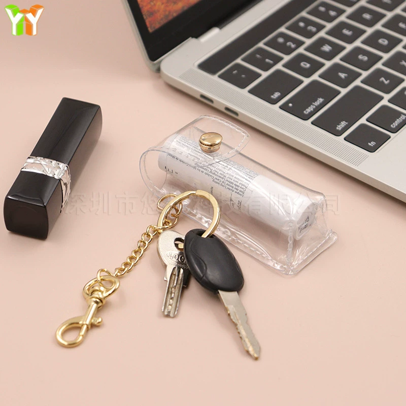 Brand transparent lipstick PVC, keychain, (Physicals)