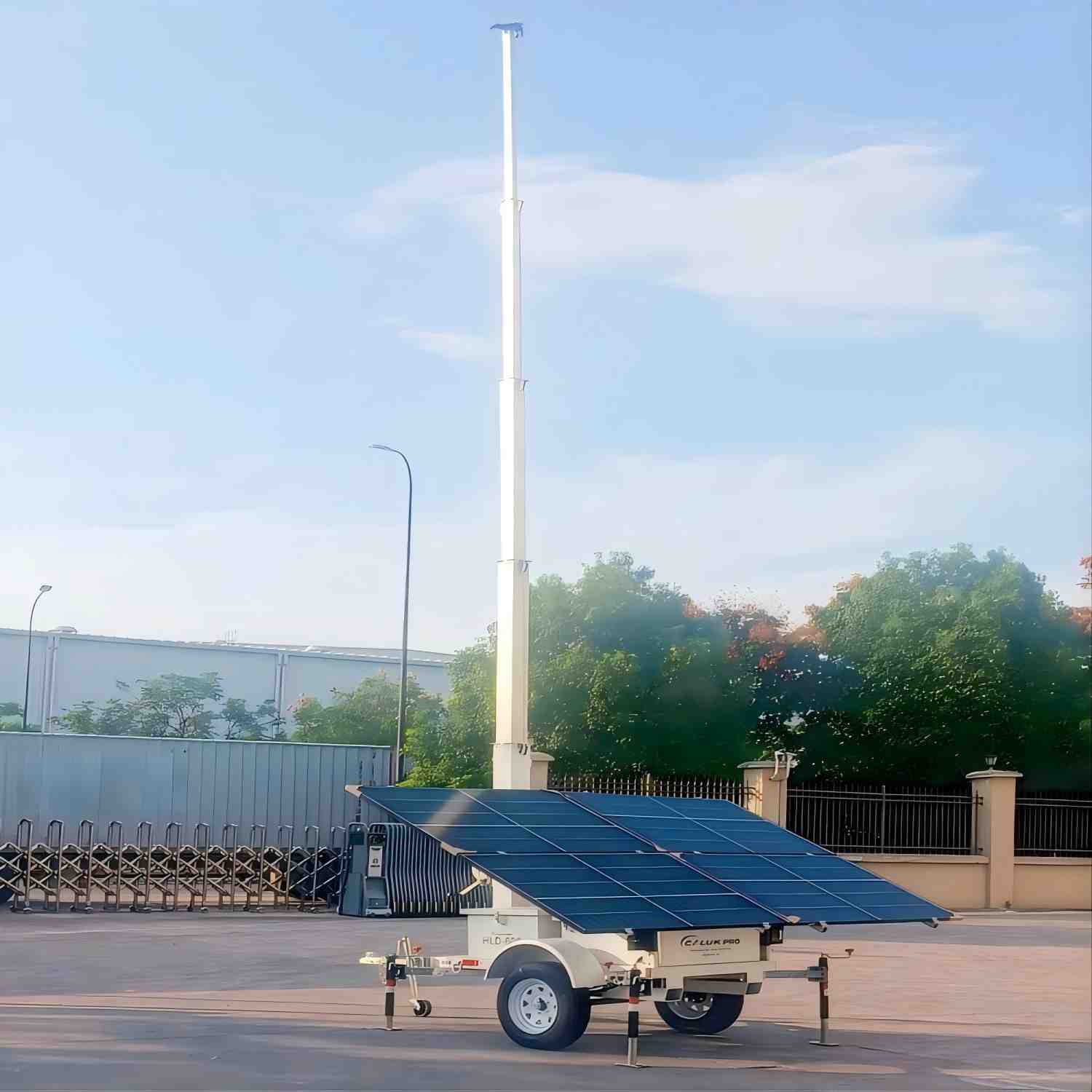 Electric lights solar-powered