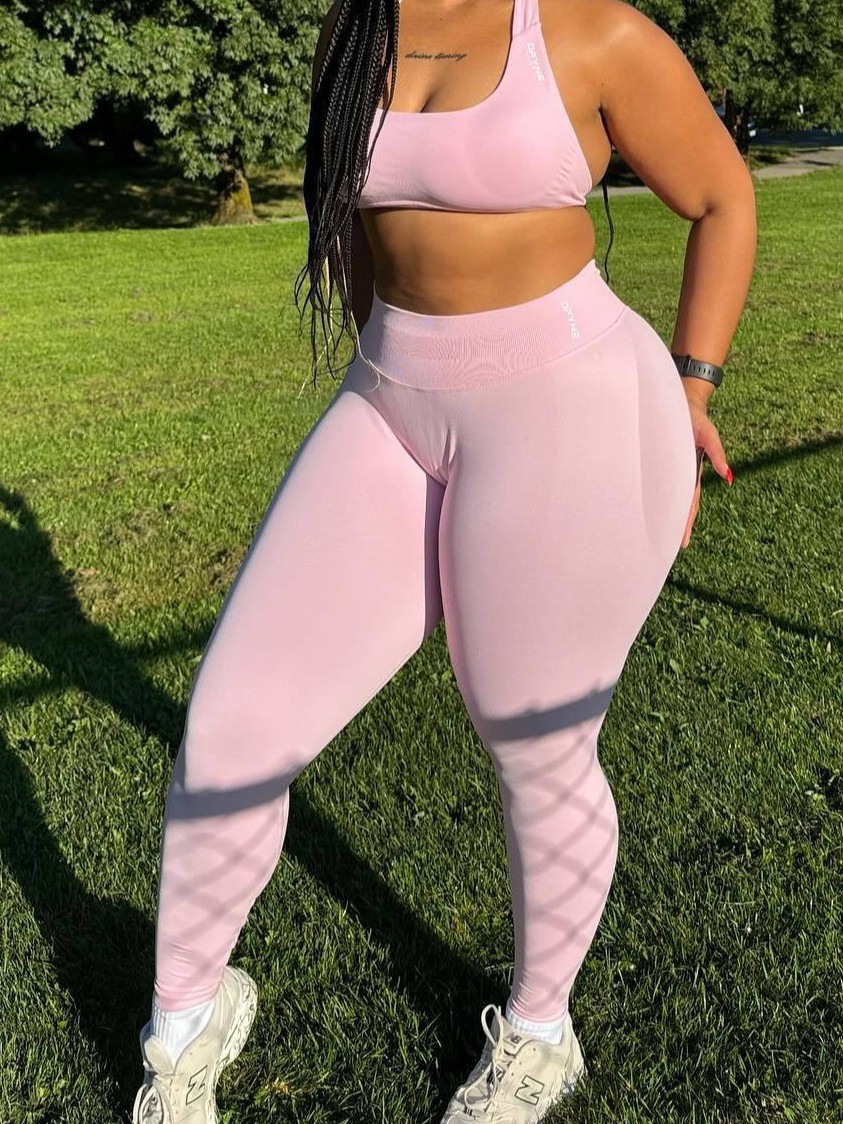 IMPACT Pantalones de nueve puntos de yoga sin costuras para mujer, levantamiento de cadera, fitness, cintura alta, modelado del cuerpo, alta elasticidad, melocotón, ropa deportiva transfronteriza