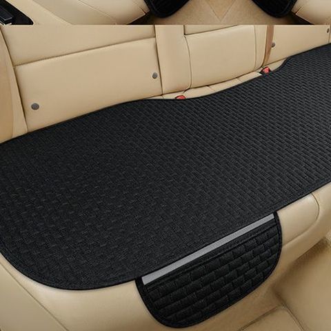 Seat Cushion Universal: Universal Seat cushion, seat cover - black-rear-row-long-cushion