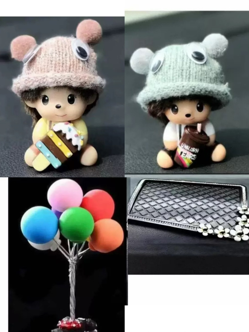 Decoraciones de automóviles en línea muñecas lindas decoraciones de automóviles accesorios de automóviles en línea dibujos animados de plástico femenino belleza de la noche