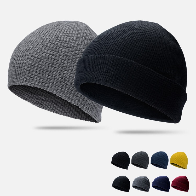 Autumn and Winter Thin Wool Hat Men's Hat Women's Knitted Hat Men's Warm Trendy Bag Head Hat Children's Hat Cold Hat Melon Skin Hat