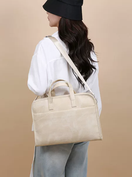 New Large-Capacity Laptop Bag for Men and Women, Conference and Commuting Briefcase, Stylish Casual Crossbody Handbag