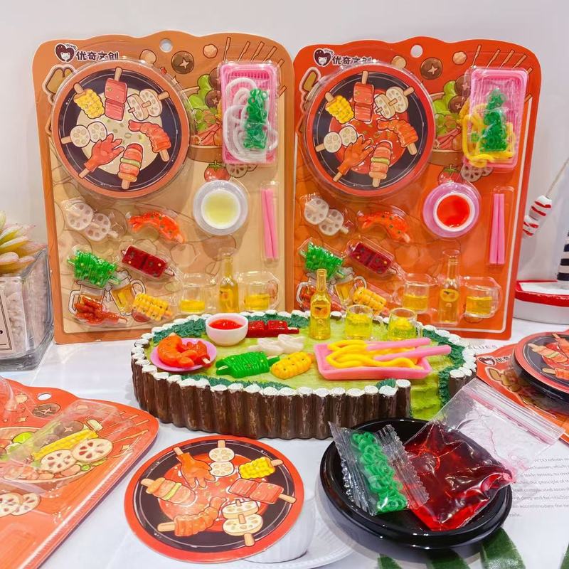 楽しくてクリエイティブな DIY レッドオイルボウルチキン子供用ままごと模擬食品おもちゃセットコラージュ手作り|undefined