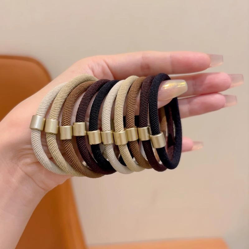 Coreana simple línea de cabello de niños de alta elasticidad leche café línea de cabeza 2024 nueva línea de cabello de niñas tiras de goma anillo de cabello