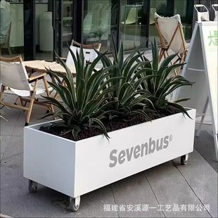 Outdoor flower box combination greening planting box flower bed with universal wheel external swing partition mobile flower trough flower pot