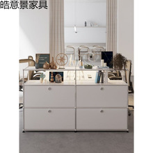 不锈钢餐边柜现代北欧家用客厅装饰轻奢收纳柜置物柜